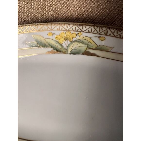 Nippon Hand Painted Celery / Relish Dish Gold Trim--Vintage/Japan/Beautiful - Picture 2 of 11